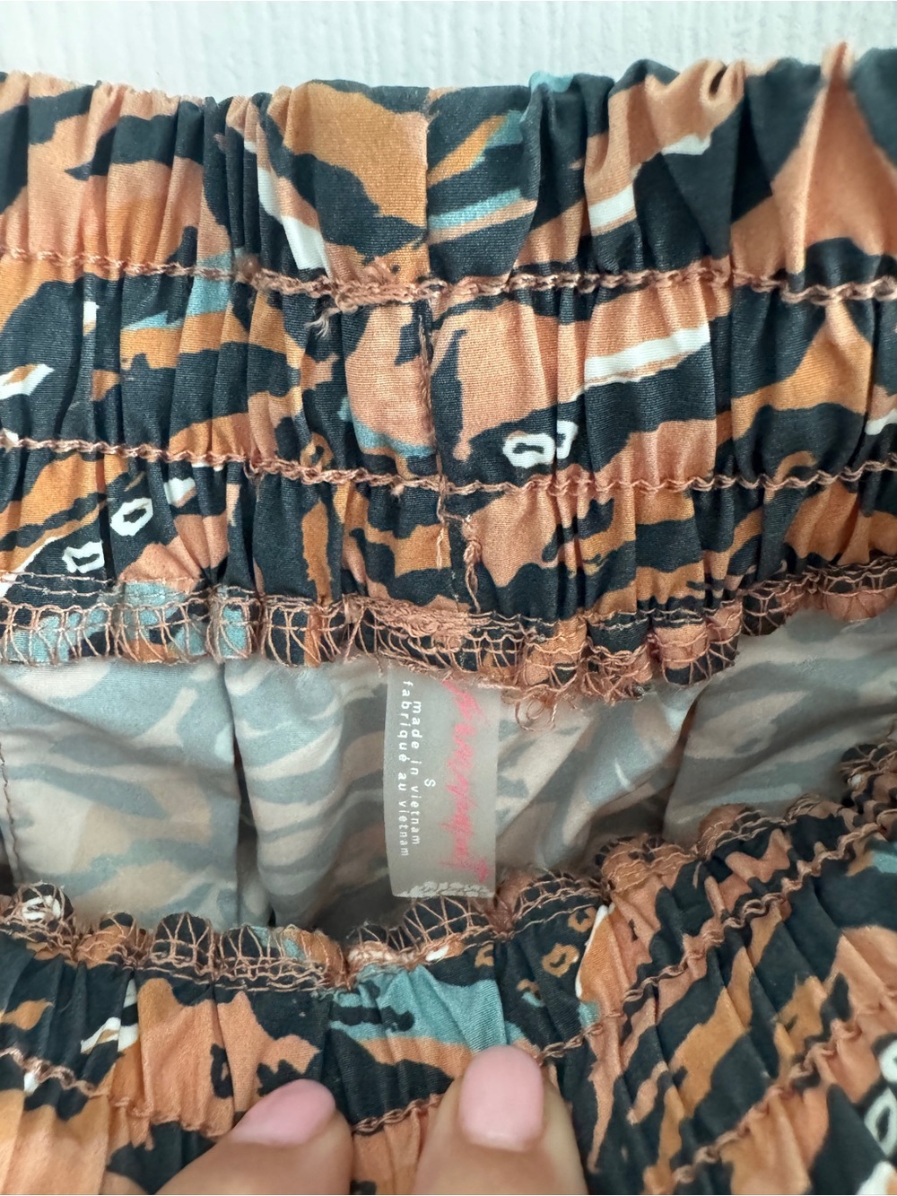 Free People Tiger Print Drawstring Jogger / Parachute Pants - Picture 2 of 4